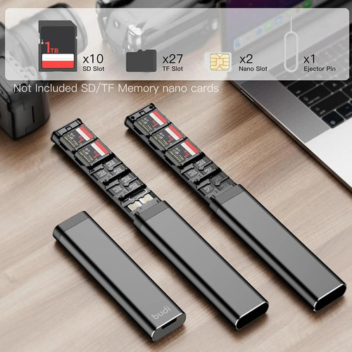Slot memory card case tf - case,